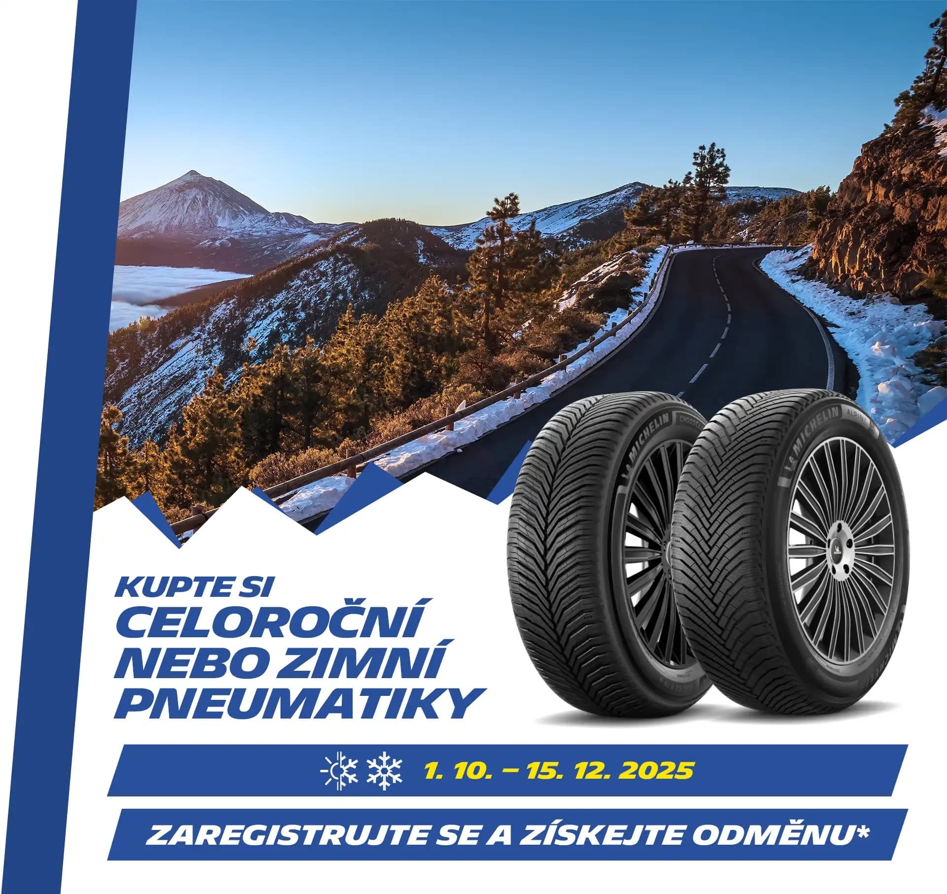 Získejte až 1<nbsp/>750 Kč za<nbsp/>nákup nových pneumatik MICHELIN!